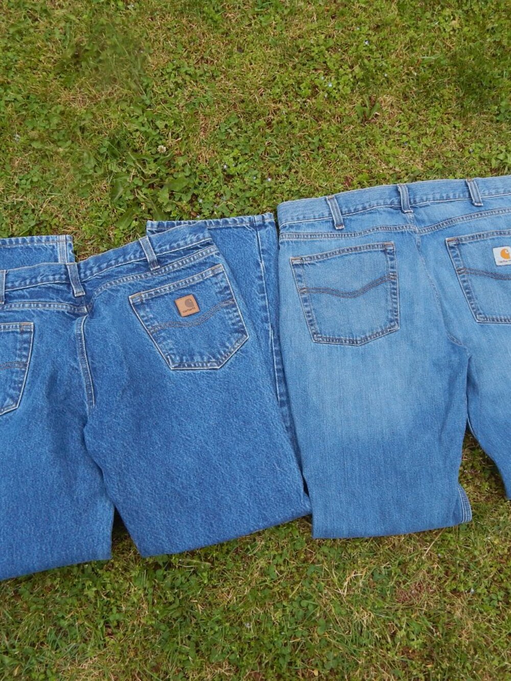 Carhartt Jeans Mens 38x32 Light Wash Relaxed Fit Straight Leg Denim Workwear (2) - Picture 5 of 5